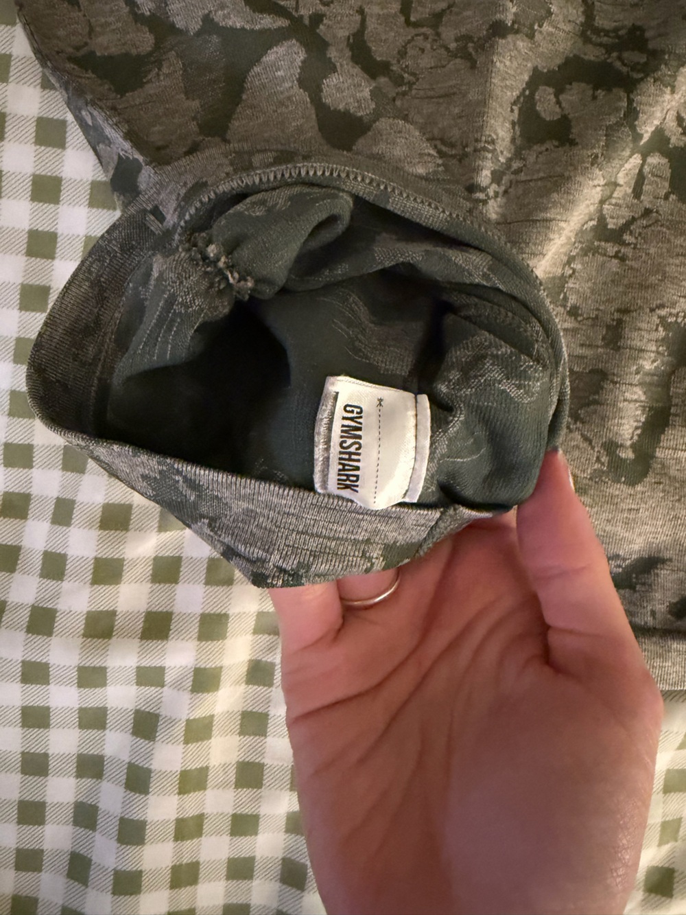 Gymshark Olive Green Camo Seamless Shorts - Picture 3 of 4